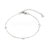 304 Stainless Steel Cable Chain Anklets AJEW-H104-11P-1