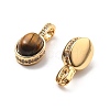 Brass Tiger Eye Pendants KK-B129-10G-2