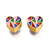 Alloy Enamel European Beads KK-N238-079-3