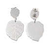 Non-Tarnish Leaf 304 Stainless Steel Dangle Earrings EJEW-L283-105P-2