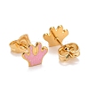 304 Stainless Steel Enamel Stud Earrings EJEW-B009-03G-3