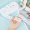 Cotton Embroidery Hollow Lace Trim SRIB-WH0011-054-3