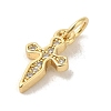 Brass Micro Pave Cubic Zirconia Charms KK-M283-20A-01-2