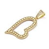 Brass Micro Pave Clear Cubic Zirconia Pendants KK-S510-31G-02-2