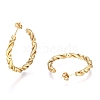 304 Stainless Steel Half Hoop Earrings EJEW-F257-09G-2