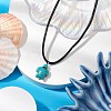 Sea Turtle Synthetic Howlite Pendant Necklaces NJEW-JN05085-2