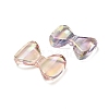 UV Plating Rainbow Iridescent Transparent Acrylic Beads OACR-F006-04-2