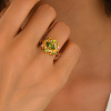 Brass Micro Pave Cubic Zirconia Finger Rings for Women KW9333-1-2