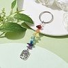 Tree of Life Tibetan Style Alloy Pendant Keychains KEYC-JKC00689-04-2