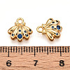 Brass Micro Pave Cubic Zirconia Charms X1-KK-N261-98G-3