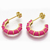 Brass Stud Earrings EJEW-S209-10D-2