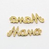 Word Mama Brass Micro Pave Cubic Zirconia Links ZIRC-F016-04G-1