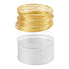 2Pcs 2 Colors Textured Iron Memory Beading Wire for Wire Wrap DIY Jewelry Making MW-TA0001-06B-1