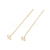 Brass Micro Pave Cubic Zirconia Stud Earring Findings CU-CBA4618-01G-01-1