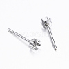Tarnish Resistant 304 Stainless Steel Stud Earring Settings LS-X-STAS-H376-96-2