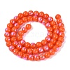 Electroplate Opaque Glass Beads Strands EGLA-Q132-6MM-01C-04-2