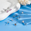 Unicraftale 150Pcs 3 Style 316 Surgical Stainless Steel Stud Earring Findings STAS-UN0057-18-5