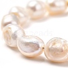 Natural Baroque Pearl Keshi Pearl Beaded Bracelets BJEW-JB05317-2