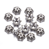 Antique Silver Tibetan Silver Fancy Bead Caps X-AA188-4