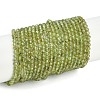 Natural Peridot Beads Strands G-F509-12-3mm-2