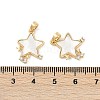 Natural White Shell Star Pendants KK-U043-22G-02-3