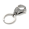 Tibetan Style 316 Surgical Stainless Steel Fittings with 304 Stainless Steel Key Ring FIND-Q101-14AS-2