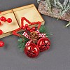 Plastic Star Wreath Pendant Decoration XMAS-PW0001-071A-1