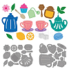 Tea Time Theme Carbon Steel Cutting Dies Stencils DIY-WH0309-1013-1