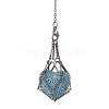 Tarnish Resistant 201 Stainless Steel Pouch Dowsing Pendulums PALLOY-JF02505-03-3