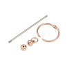 Iron Bar Beadable Keychain Clasps AJEW-R004-02RG-3