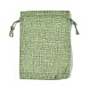 Polyester Imitation Burlap Packing Pouches Drawstring Bags ABAG-R005-14x10-02-1