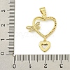 Rack Plating Brass Clear Cubic Zirconia Pendants KK-U029-04G-3