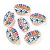 Printed Natural Shell Beads BSHE-G037-01I-1