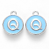 Platinum Plated Alloy Enamel Charms LS-ENAM-S118-04Q-P-1