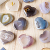 Natural Druzy Agate Heart Love Stones G-PW0004-09-4