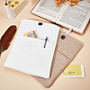 2Pcs 2 Colors Cotton & Linen Book Sleeve with Button & Front Pocket ABAG-CP0001-12-5