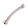 Non-Tarnish 304 Stainless Steel Curved Tube Beads STAS-M061-04P-2