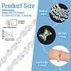 Electroplate Transparent Glass Beads Strands GLAA-TAC0028-009C-4