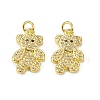 Brass Micro Pave Cubic Zirconia Bird Pendants KK-E068-VB310-2