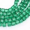 Transparent Glass Bead Strands GLAA-R167-4x4-01D-1