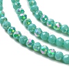 Electroplated Glass Beads Strands EGLA-P055-01B-01-4