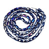 Electroplate Opaque Solid Color Glass Beads Strands EGLA-N002-25-B-3