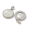 Rack Plating Brass Pave Natural White Shell Pendants KK-U025-11P-03-2