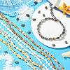 4 Strands 4 Colors Natural Freshwater Shell Beads Strands SHEL-CJ0001-38-6