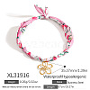 304 Stainless Steel Pendant Printed Scarf Necklaces FS-WGD2FA8-14-1