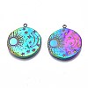 Ion Plating(IP) ainbow Color 304 Stainless Steel Pendants STAS-S119-098-2