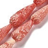 Synthetic Shell Carved Beads Strands SHEL-H007-03B-02-1