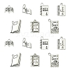 60Pcs Tibetan Style Alloy Pendants for Teachers' Day TIBEP-FS0001-22-3