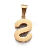Ion Plating(IP) 304 Stainless Steel Letter Pendants STAS-H127-S-G-2