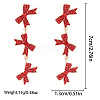 Christmas Alloy Dangle Stud Earrings FS-WG10992-12-1
